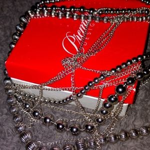 Beautiful Silver tone premier jewelry Layered Necklace